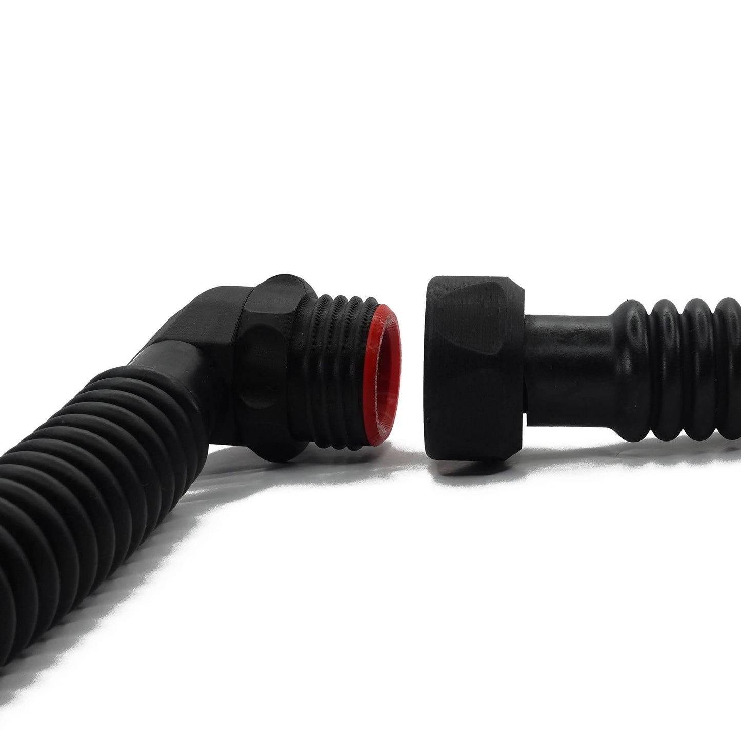 Rubber hose with a 90-degree angled connector - 80cm