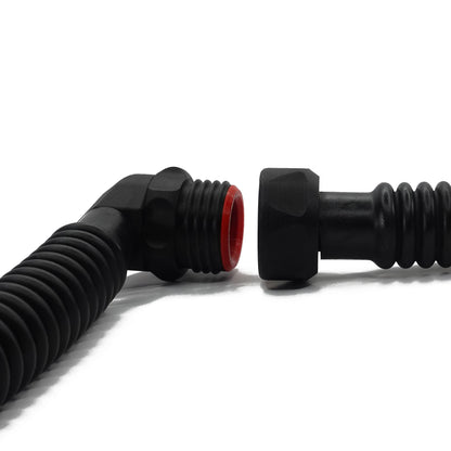 Rubber hose with a 90-degree angled connector - 80cm