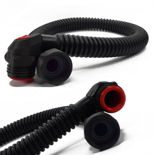 Rubber hose with a 90-degree angled connector - 80cm