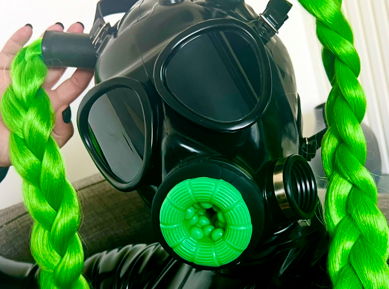 FCCK Mask EVO side view showing 40mm NATO breathing port